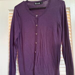 New York & Company Purple Button Down Shirt